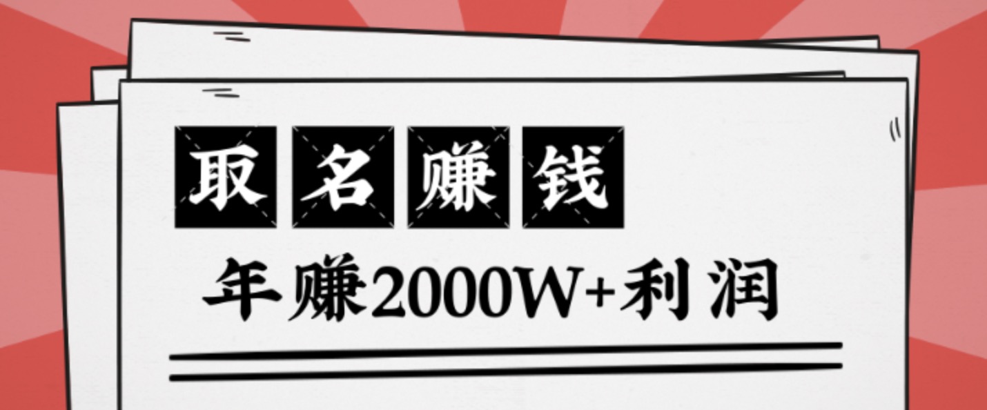 王通：不要小瞧任何一個小領(lǐng)域，取名技能也能快速賺錢，年賺2000W+利潤 百度網(wǎng)盤插圖