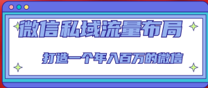 微信私域流量布局課程，打造年入百萬(wàn)的微信【7節(jié)視頻課】百度網(wǎng)盤插圖