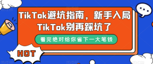 TikTok避坑指南，新手入局TikTok別再踩坑百度網(wǎng)盤插圖