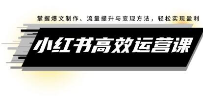 《小紅書高效運營課》掌握爆文制作、流量提升與變現(xiàn)方法，輕松實現(xiàn)盈利插圖